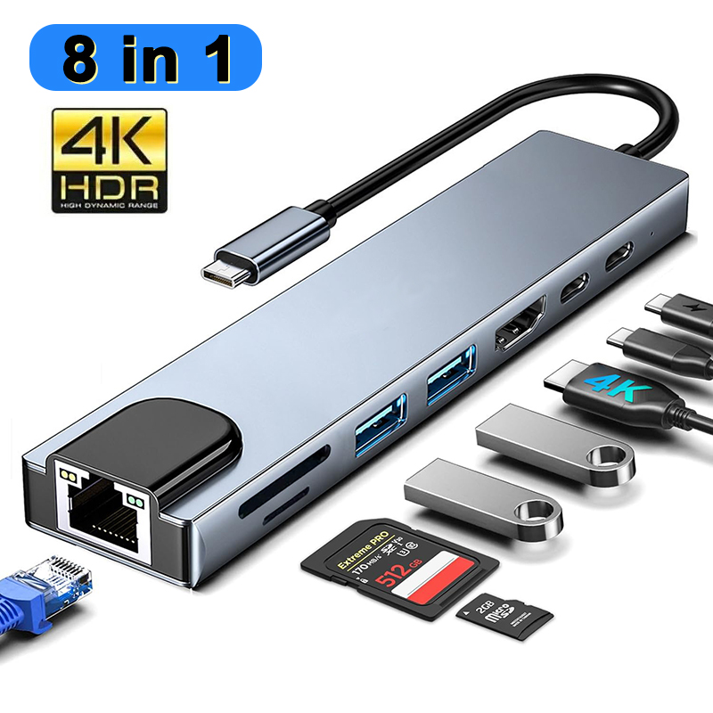 Hdmi Adapter Tablet - 8 в 1 USB-концентратор типа C
