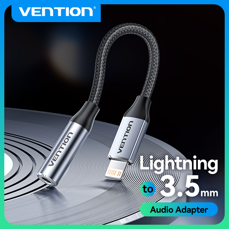 Wired Earphone Lightning - Адаптер Vention DAC Lightning на 3.5