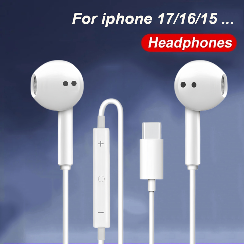 Wired Earphone Lightning - Для Apple iPhone 15, 14, 13