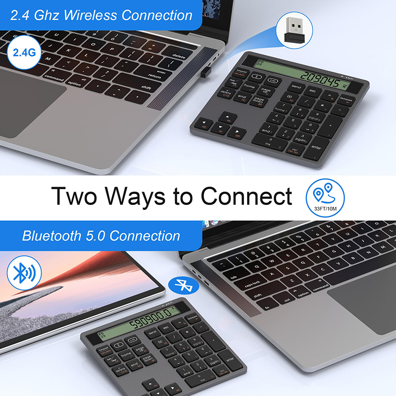 Tablet Accessories Uk - Беспроводная USB-клавиатура JOMAA с цифровым дисплеем