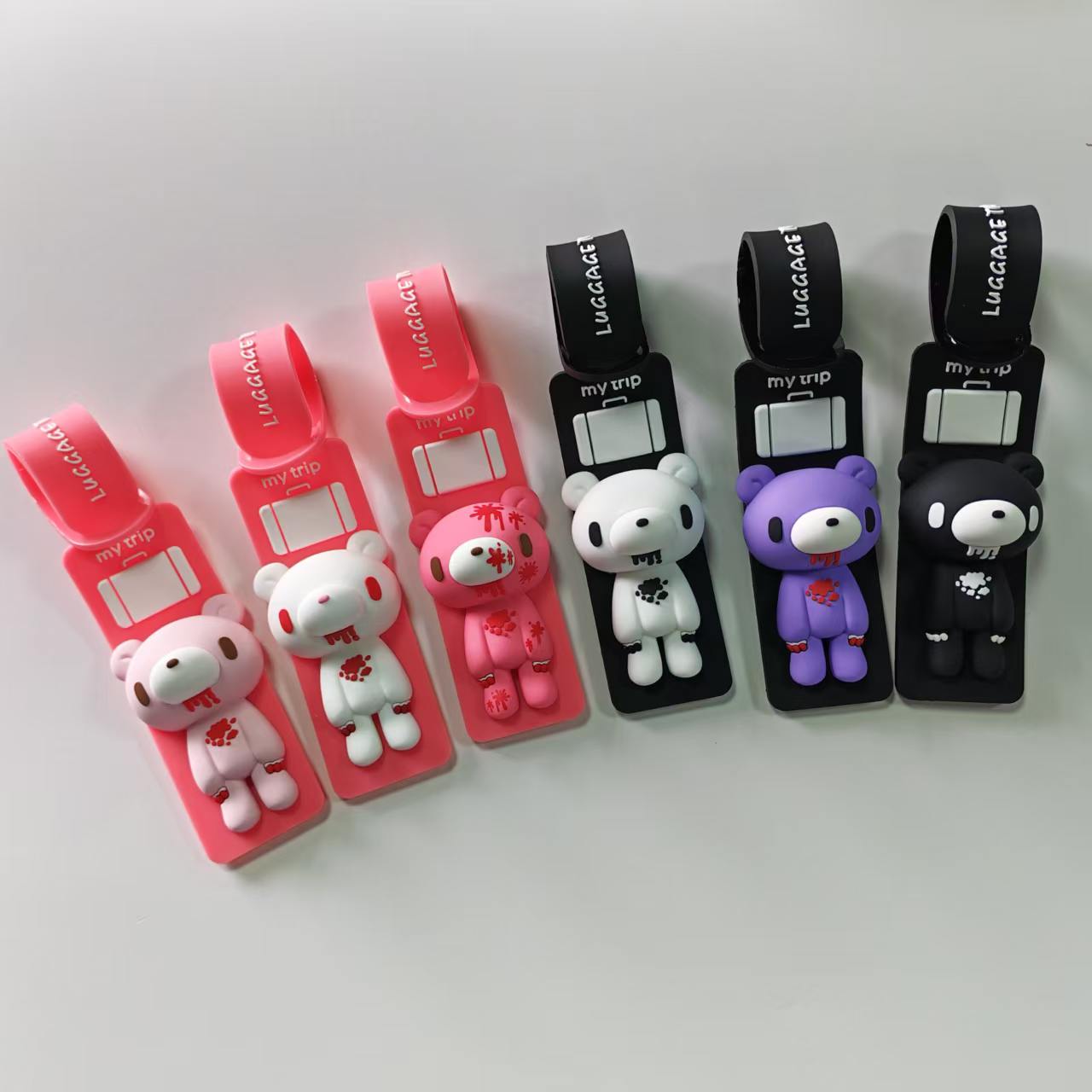Tablet Cute Accessories - Милый мультяшный силиконовый брелок для багажа