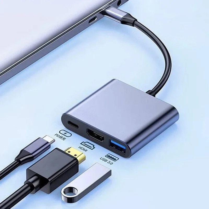Hdmi Adapter Tablet - USB C-концентратор 3в1 Type C 3.0