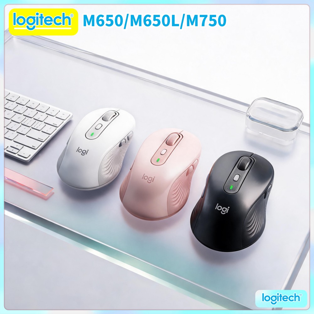 Logitech Tablet Accessories - Бесшумная Bluetooth-мышь M750 с тихим щелчком,