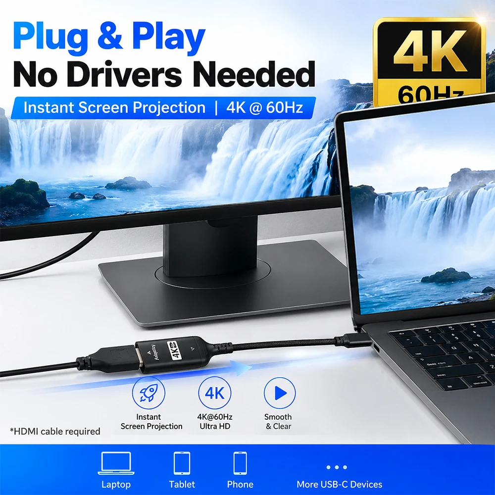 Адаптер USB-C на HDMI 4K@60Hz, – обзор и цена Hdmi Adapter Tablet