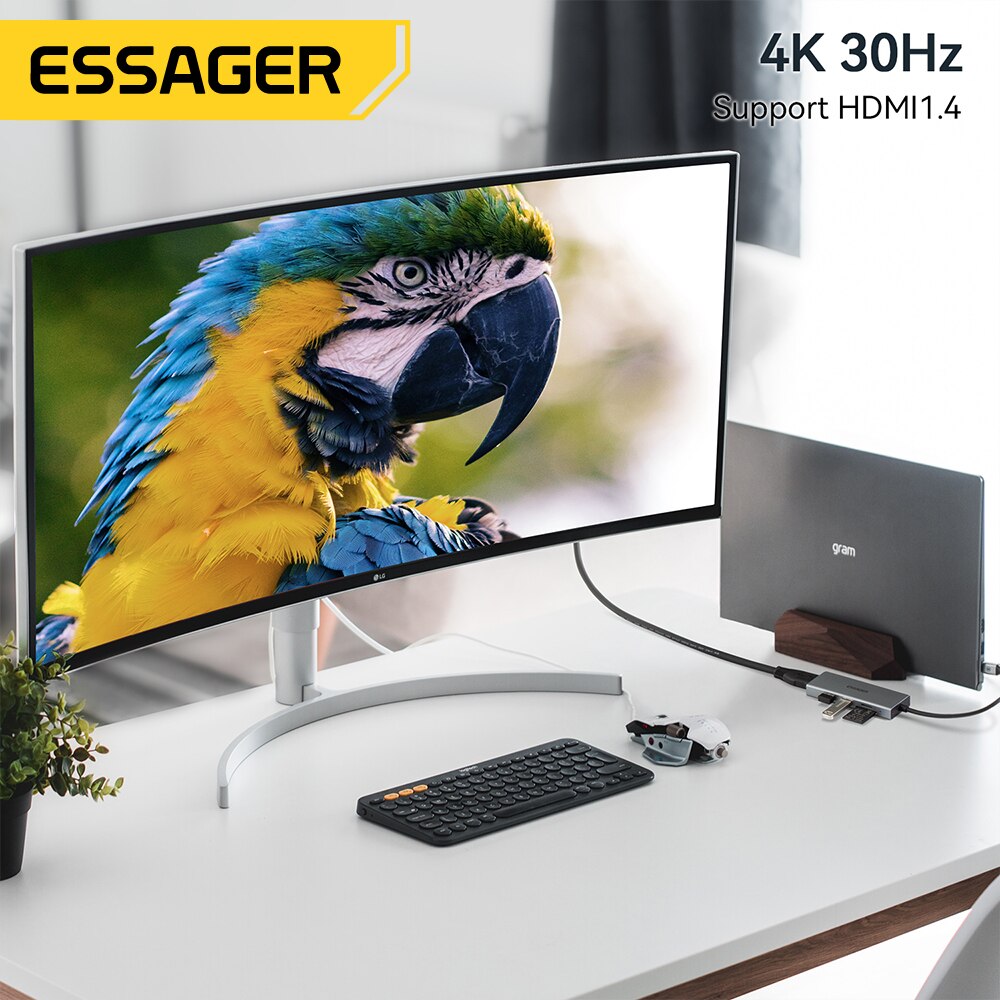 Essager 5 в 1 USB C концентрат – обзор и цена Hdmi Adapter Tablet