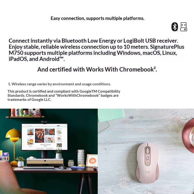 Бесшумная Bluetooth-мышь M750  – обзор и цена Logitech Tablet Accessories